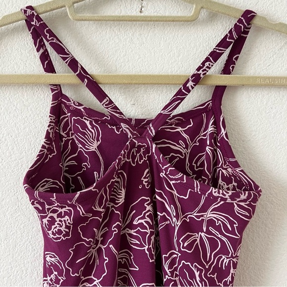 NWOT Pact Fit & Flare Midi Dress Looking Glass Floral Sangria  SZ XS - Picture 11 of 15